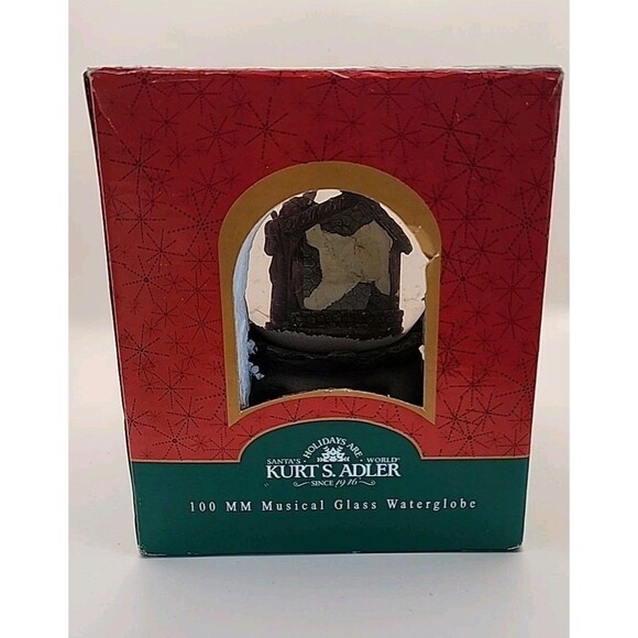 Kurt Adler Holy Family Musical Waterglobe Silent Night Christmas Nativity Scene - Picture 3 of 10